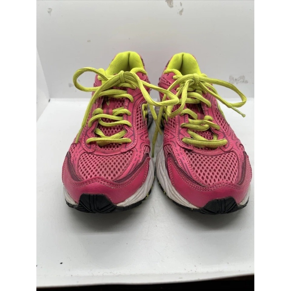 Saucony Cohesion 7 Womens Running Shoes Pink Lime Green Athletic Sneakers